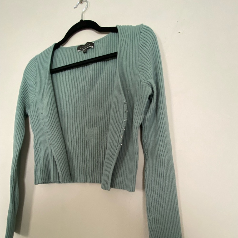 Blue Blush Sweater Size L Color Green - Picture 4 of 8